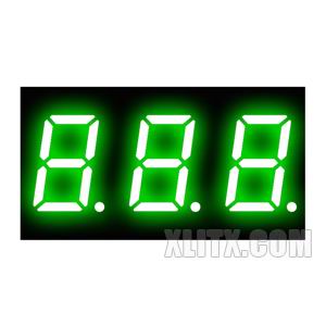 4301BGG - 0.40-inch Green 3-Digit CA LED 7-Segment Display
