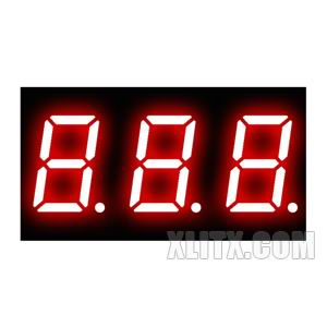 4301BS - 0.40-inch Red 3-Digit CA LED 7-Segment Display