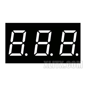 4301BW - 0.40-inch White 3-Digit CA LED 7-Segment Display