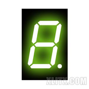 5011AG - 0.50-inch Yellow-Green 1-Digit CC LED 7-Segment Display