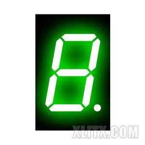 5011BGG - 0.50-inch Green 1-Digit CA LED 7-Segment Display