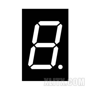 5011BW - 0.50-inch White 1-Digit CA LED 7-Segment Display