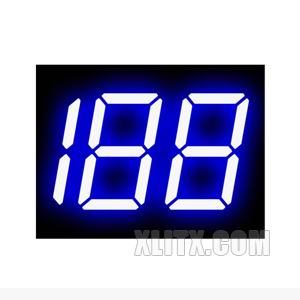 5032AB - 0.50-inch Blue 3-Digit CC LED 7-Segment Display