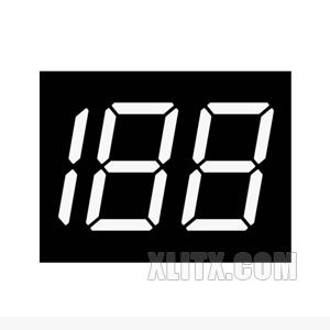 5032AW - 0.50-inch White 3-Digit CC LED 7-Segment Display