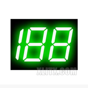 5032BGG - 0.50-inch Green 3-Digit CA LED 7-Segment Display