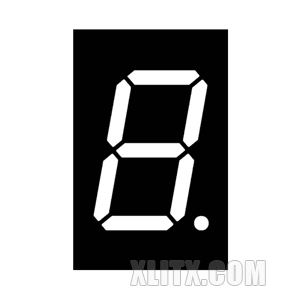 5101AW - 0.50-inch White 1-Digit CC LED 7-Segment Display