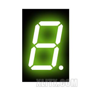 5101BG - 0.50-inch Yellow-Green 1-Digit CA LED 7-Segment Display