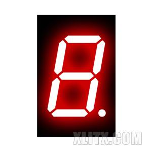 5101BS - 0.50-inch Red 1-Digit CA LED 7-Segment Display