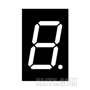 5101BW - 0.50-inch White 1-Digit CA LED 7-Segment Display