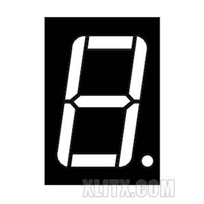 5161AB - 0.56-inch Blue Single Digit CC LED 7-Segment Display