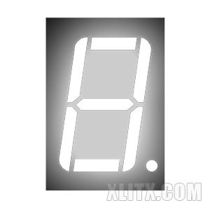 5161AW - 0.56-inch White 1-Digit CC LED 7-Segment Display