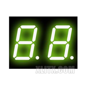 5202AG - 0.50-inch Yellow-Green 2-Digit CC LED 7-Segment Display