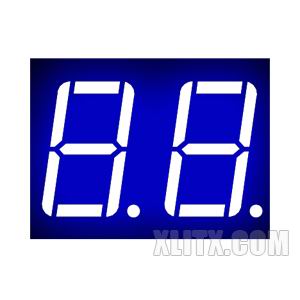 5261AB - 0.56-inch Blue 2-Digit CC LED 7-Segment Display