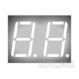 5261AW - 0.56-inch White 2-Digit CC LED 7-Segment Display