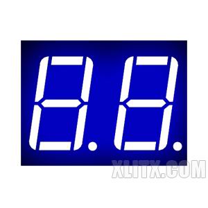 5261BB - 0.56-inch Blue 2-Digit CA LED 7-Segment Display