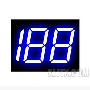 5302AB - 0.50-inch Blue 3-Digit CC LED 7-Segment Display