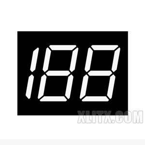 5302AW - 0.50-inch White 3-Digit CC LED 7-Segment Display
