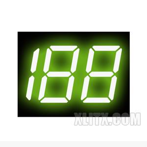 5302BG - 0.50-inch Yellow-Green 3-Digit CA LED 7-Segment Display