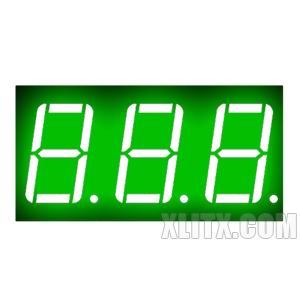 5361AGG - 0.56-inch Green 3-Digit CC LED 7-Segment Display