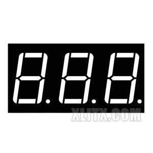 5361BS - 0.56-inch 3-Digit Red CA LED 7-Segment Display