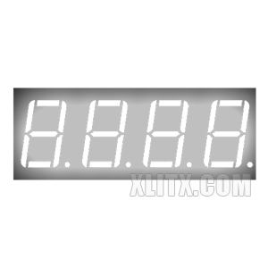 5461AW - 0.56-inch White 4-Digit CC LED 7-Segment Display