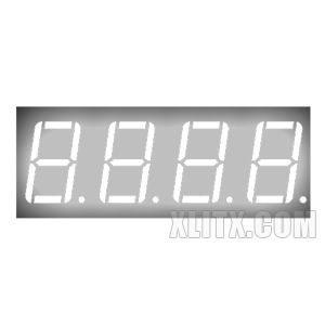 5461BW - 0.56-inch White 4-Digit CA LED 7-Segment Display