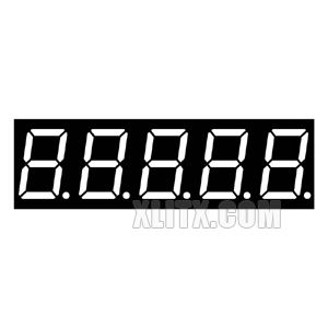 5561AW - 0.56-inch White 5-Digit CC LED 7-Segment Display