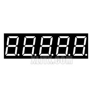 5561BW - 0.56-inch White 5-Digit CA LED 7-Segment Display