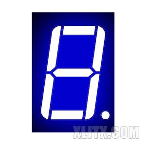 5611AB - 0.56-inch Blue 1-Digit CC LED 7-Segment Display