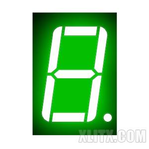 5611AGG - 0.56-inch Green 1-Digit CC LED 7-Segment Display