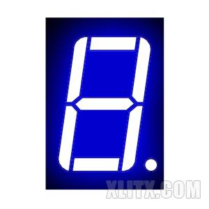 5611BB - 0.56-inch Blue 1-Digit CA LED 7-Segment Display