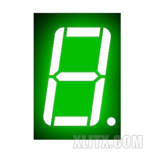5611BGG - 0.56-inch Green 1-Digit CA LED 7-Segment Display