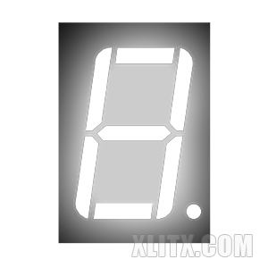 5611BW - 0.56-inch White 1-Digit CA LED 7-Segment Display