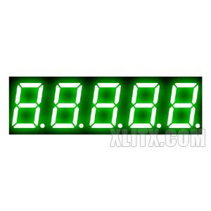 5651AGG - 0.56-inch Green 5-Digit CC LED 7-Segment Display