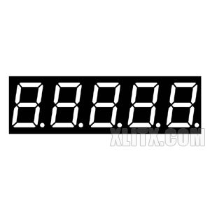 5651AW - 0.56-inch White 5-Digit CC LED 7-Segment Display