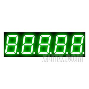 5651BGG - 0.56-inch Green 5-Digit CA LED 7-Segment Display