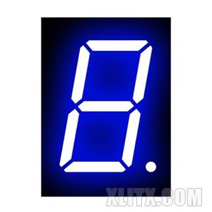 8011AB - 0.80-inch Blue 1-Digit CC LED 7-Segment Display
