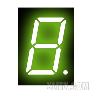 8011BG - 0.80-inch Yellow-Green 1-Digit CA LED 7-Segment Display