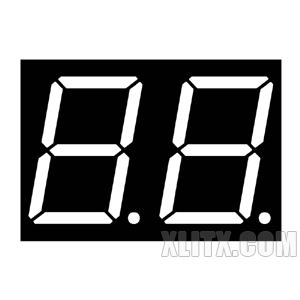 8021AW - 0.80-inch White 2-Digit CC LED 7-Segment Display