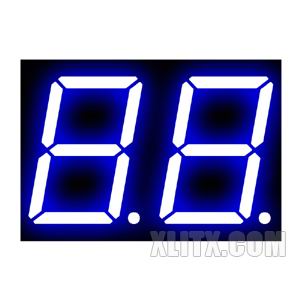 8021BB - 0.80-inch Blue 2-Digit CA LED 7-Segment Display