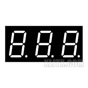 8031BW - 0.80-inch White 3-Digit CA LED 7-Segment Display