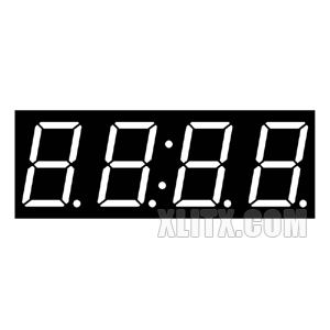 8042BW - 0.80-inch White 4-Digit CA LED 7-Segment Display