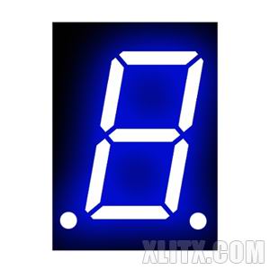 8102AB - 0.80-inch Blue 1-Digit CC LED 7-Segment Display