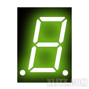 8102AG - 0.80-inch Yellow-Green 1-Digit CC LED 7-Segment Display