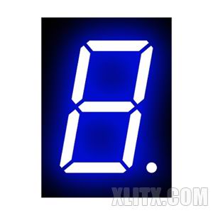 8106AB - 0.80-inch Blue 1-Digit CC LED 7-Segment Display