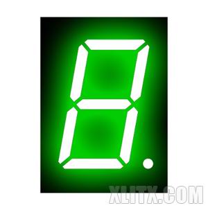 8106BGG - 0.80-inch Green 1-Digit CA LED 7-Segment Display