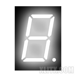 8106BW - 0.80-inch White 1-Digit CA LED 7-Segment Display