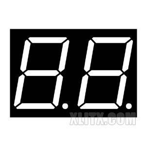 8201AW - 0.80-inch White 2-Digit CC LED 7-Segment Display