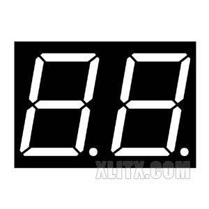 8201BW - 0.80-inch White 2-Digit CA LED 7-Segment Display