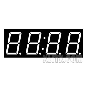 8402AW - 0.80-inch White 4-Digit CC LED 7-Segment Display